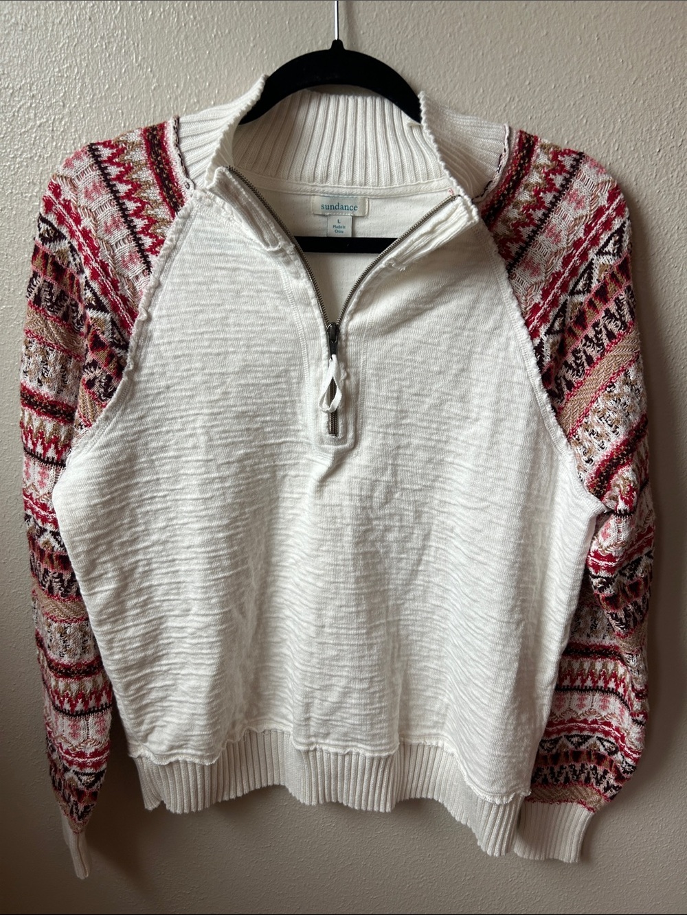 Sundance Fair Isle Quarter Zip Sweater
